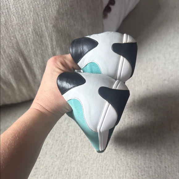 NWOT VINTAGE -Emilio Pucci Turquoise, Black and White Suede Low-Profile Sneakers - Picture 5 of 7